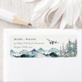 Étiquette Dusky Blue Mountains Pine Plane Glider Adresse (En situation)