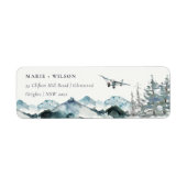 Étiquette Dusky Blue Mountains Pine Plane Glider Adresse (Devant)