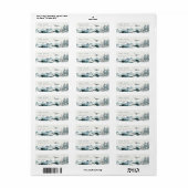 Étiquette Dusky Blue Mountains Pine Plane Glider Adresse (Feuille entière)