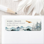 Étiquette Dusky Blue Mountains Pine Plane Glider Adresse (En situation)