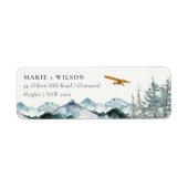 Étiquette Dusky Blue Mountains Pine Plane Glider Adresse (Devant)