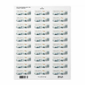 Étiquette Dusky Blue Mountains Pine Plane Glider Adresse (Feuille entière)