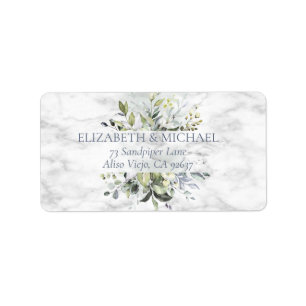 Étiquette Dusty Blue Eucalyptus Greenery Adresse Succulente