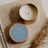 Étiquette Dusty Blue Favker Mariage Merci