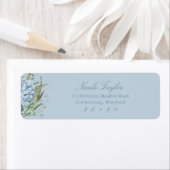 Étiquette Dusty Blue Hydrangea Return Address Labels (En situation)