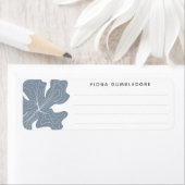 Étiquette Dusty Blue Nom Linked Blank Modèle Herb Floral (En situation)