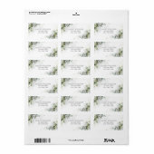 Étiquette Dusty Blue Watercolor Greenerife Adresse de retour (Feuille entière)