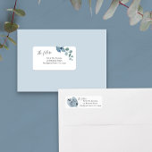 Étiquette Dusty Eucalyptus futur M et Mme Adresse