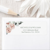 Étiquette Dusty Rose Eucalyptus Greenery Floral Label (En situation)