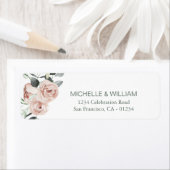 Étiquette Dusty Rose Eucalyptus Simple Floral Label (En situation)