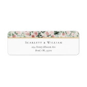 Étiquette Dusty Rose Gold Sage Green Mariage Adresse de reto (Devant)