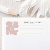 Étiquette Dusty rose Nom Linked Blank Modèle Herb Floral (En situation)