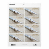 Étiquette E-cig and vaping (Feuille entière)