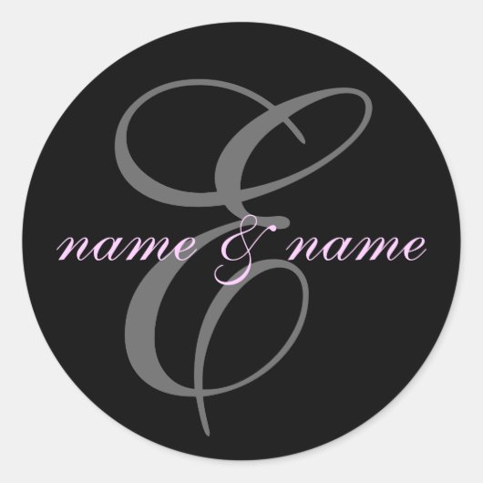 Étiquette E monogramme (Devant)