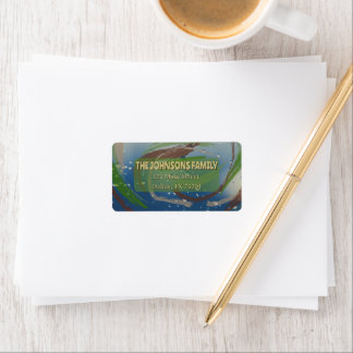 Étiquette Earthy Green, Brown & Beige Return Address Label