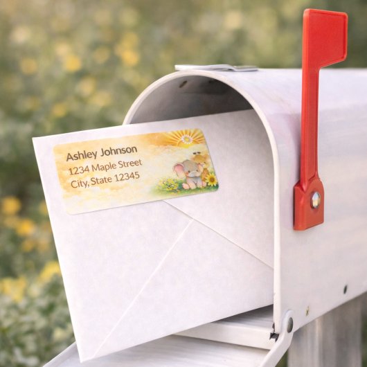 Étiquette Earthy Jungle Sun Celebration Mark