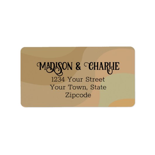 Étiquette Eartone Retro Stripes Fun Mariage Adresse (Devant)