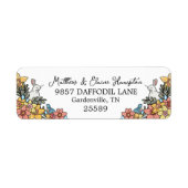 Étiquette Easter Birds and Bunny Adresse de retour (Devant)