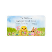 Étiquette  Easter Egg Chick Easter Bunny Party (Devant)