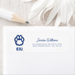 Étiquette Eastern Illinois Panthers Empreinte de patte & EIU