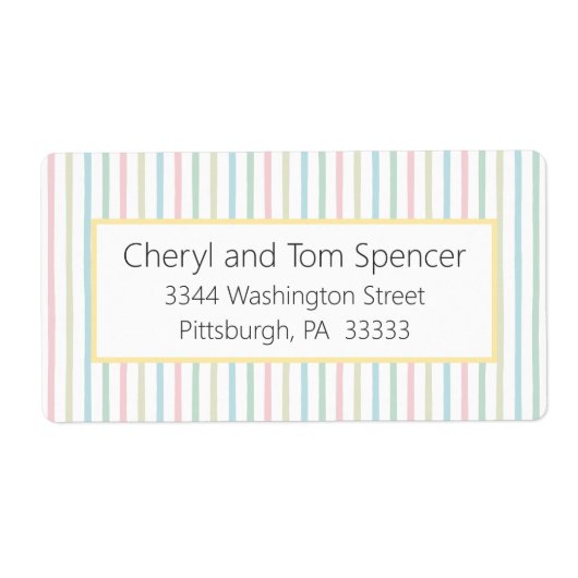 Étiquette Easy To Read Multi Color Return Address Label (Devant)