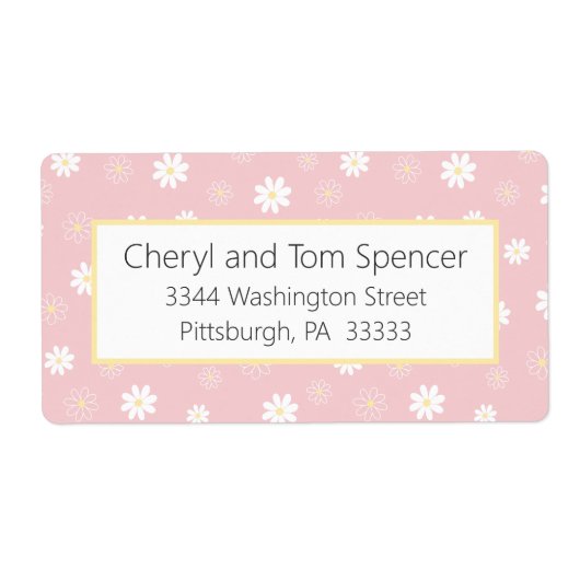 Étiquette Easy To Read Pink Floral Return Address Label (Devant)
