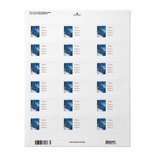 ÉTIQUETTE EAU (Feuille entière)