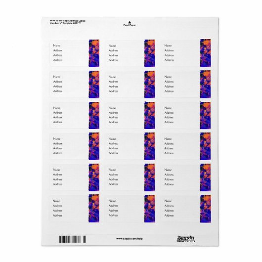 ÉTIQUETTE EAU ABSTRAITE 1 (Feuille entière)