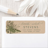Étiquette Eau de l'artisanat vert eucalyptus script couple (En situation)