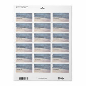 Étiquette Eau du lac un quai en bois (Feuille entière)