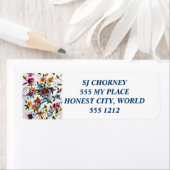 ÉTIQUETTE EAU EMPREINTE DE PATTE PEUT RETOURNER DES ÉTIQUETT (En situation)