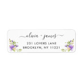 Étiquette Eau florale feuillu pourpre (Devant)