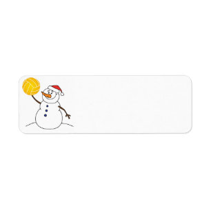 Étiquette Eau Polo Snowman Adresse de retour Label