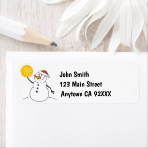 Étiquette Eau Polo Snowman Adresse de retour Label