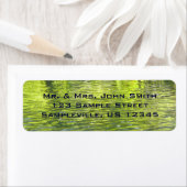 Étiquette Eaux d'Oak Creek Nature jaune et verte Photo (En situation)