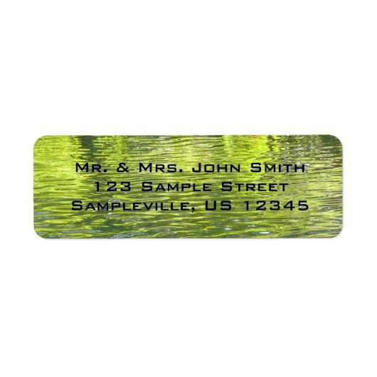 Étiquette Eaux d'Oak Creek Nature jaune et verte Photo (Devant)