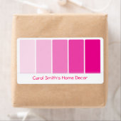 Étiquette Échantillons de peinture rose vif (En situation)