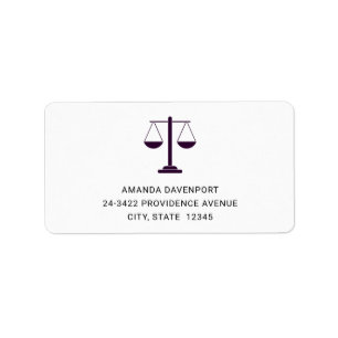 Étiquette Échelles de Justice Symbole de Services Juridiques