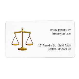Étiquette Échelles d'étiquette de loi de justice