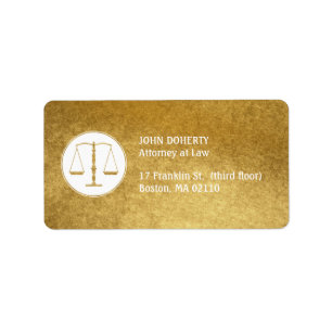 Étiquette Échelles d'étiquette de loi d'or de justice