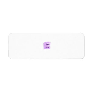 Étiquette Éclaboussures d'aquarelle violette ajoutent du tex