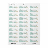 Étiquette Éclaboussures modernes d'aquarelle (Feuille entière)