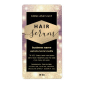 Étiquette Éclairage moderne élégant script cheveux sérique é (Devant)