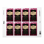 Étiquette Éclairage moderne élégant script cheveux sérique é (Feuille entière)