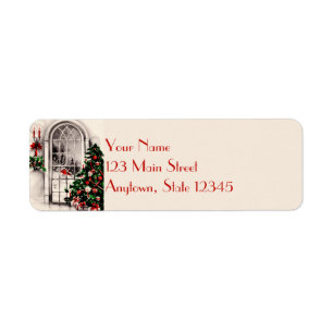 Étiquette Éclairages de la fenêtre de Noël Retourner les éti