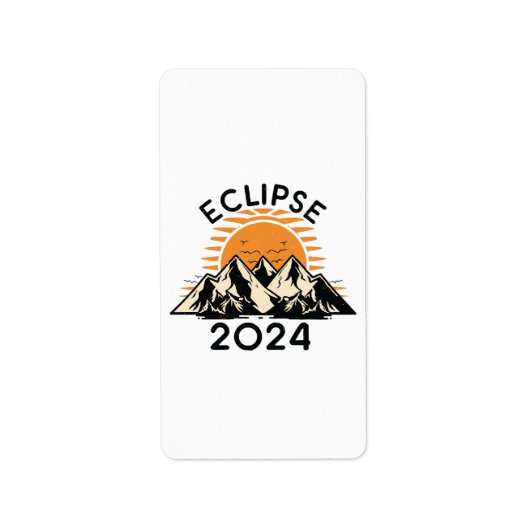 Étiquette Éclipse solaire totale 2024 (Devant)