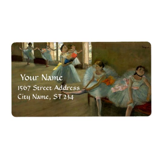 ÉTIQUETTE ÉCOLE DE DANSE /BALLERINA BALLET DANCER EN BLEU (Devant)