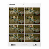 ÉTIQUETTE ÉCOLE DE DANSE /BALLERINA BALLET DANCER EN BLEU (Feuille entière)