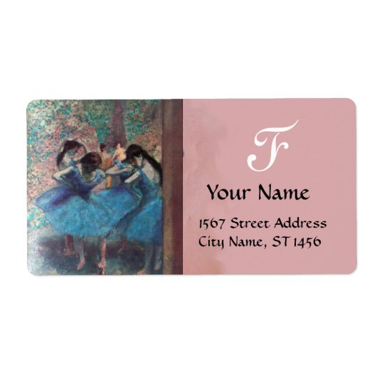 ÉTIQUETTE ÉCOLE DE DANSE / BALLERINA BALLET DANSER MONOGRAM (Devant)