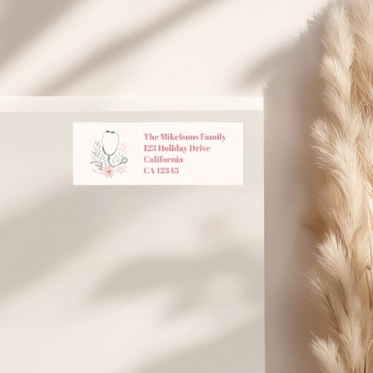 Étiquette École de soins infirmiers rose